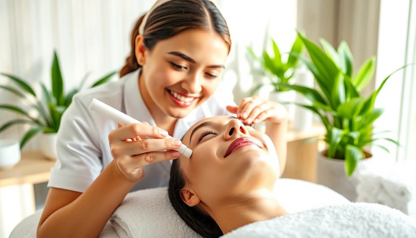 Experience luxurious skincare from the best esthetician in Forest Hills during a facial treatment.