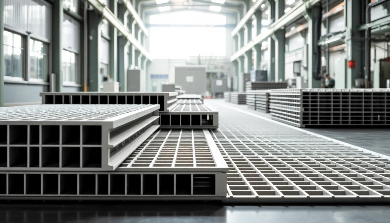 Showcasing strong and versatile GRP Grating Supplier solutions in a professional industrial setting.