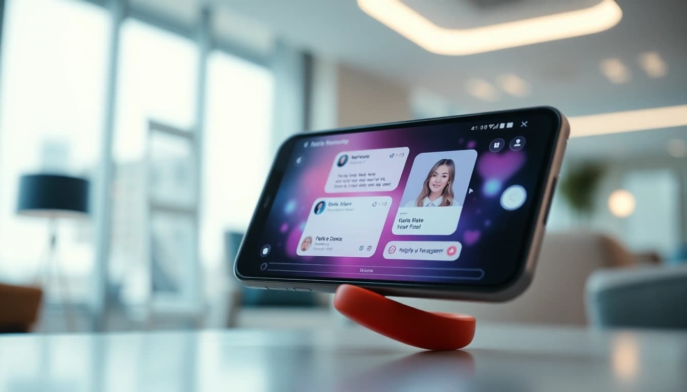 Engaging digital chat conversation showcasing ai sex chat interaction on a smartphone.