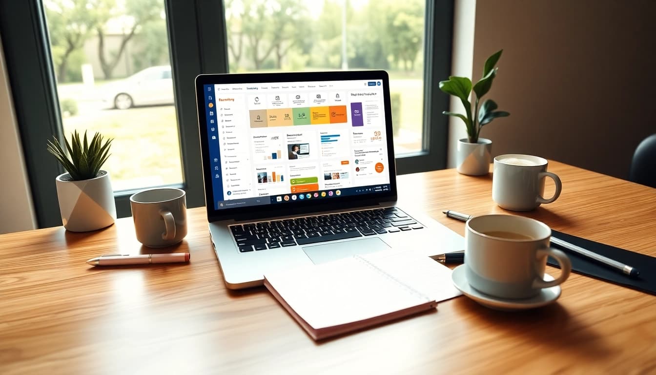 Build your career with a powerful Resume Builder showcased on a modern workspace.