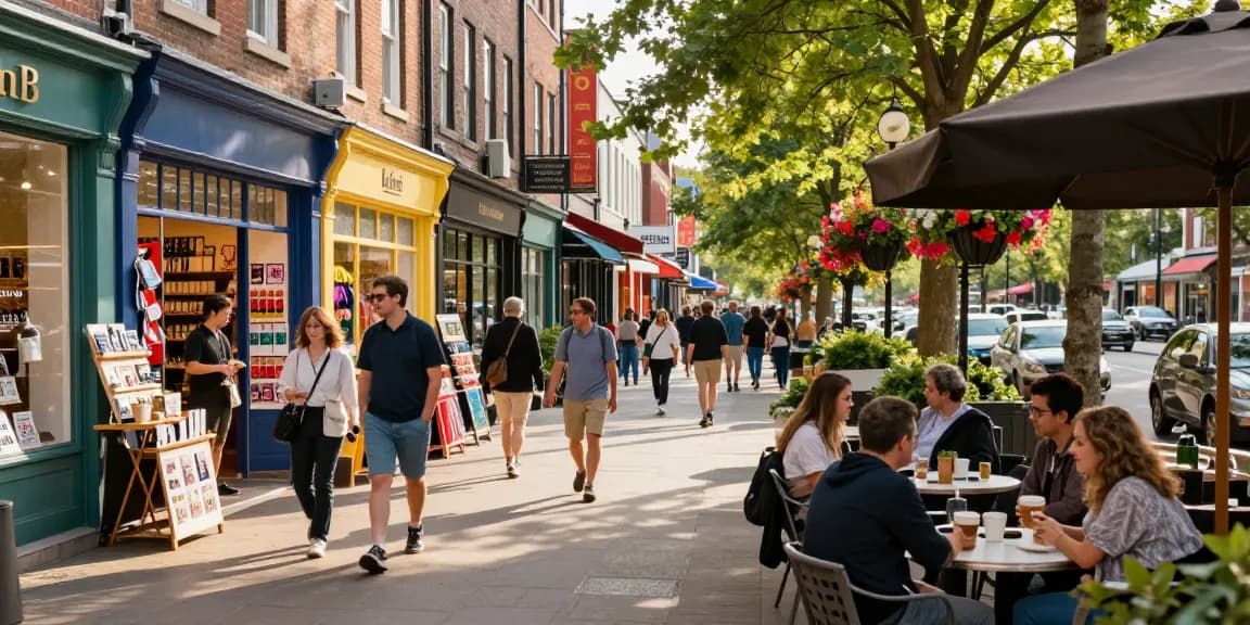 Engaging urban shopping scene showcasing https://forumup.org/shop/search.php?ca_id=&addr1=&addr2=&addr3=&schKeyword= with lively storefronts and community interactions.