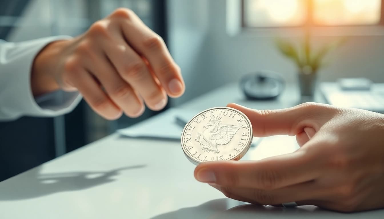 Compro argento: gioielli e monete in fase di valutazione da un esperto professionista.