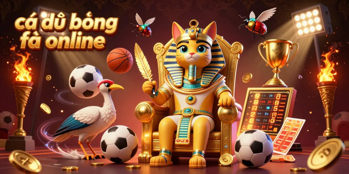 Engage with cá độ bóng đá online through a vivid 3D illustration showcasing sports betting excitement with dynamic elements.