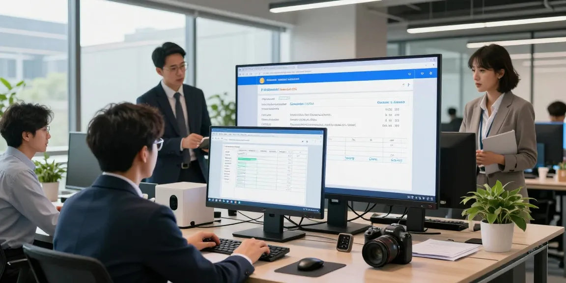 Detect fake invoice using advanced AI technology in a professional office.
