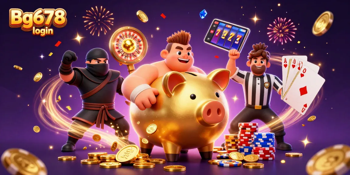 Experience the excitement of Bg678 login with a vibrant casino scene teeming with action and energy.