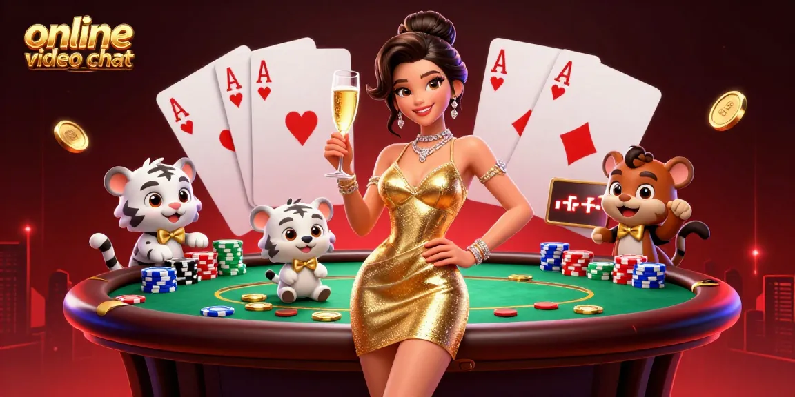 Engage in thrilling online video chat as you experience vibrant poker action with unique characters.