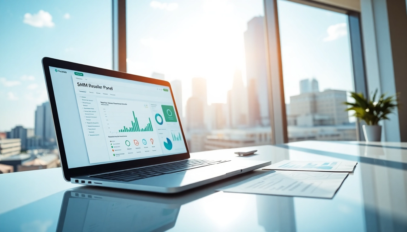 Enhance your reach with the smm reseller panel showcased in a modern workspace.