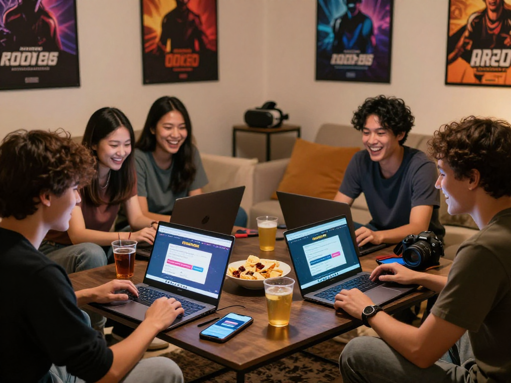 Friends using the rokok88 link alternatif for online gaming fun.