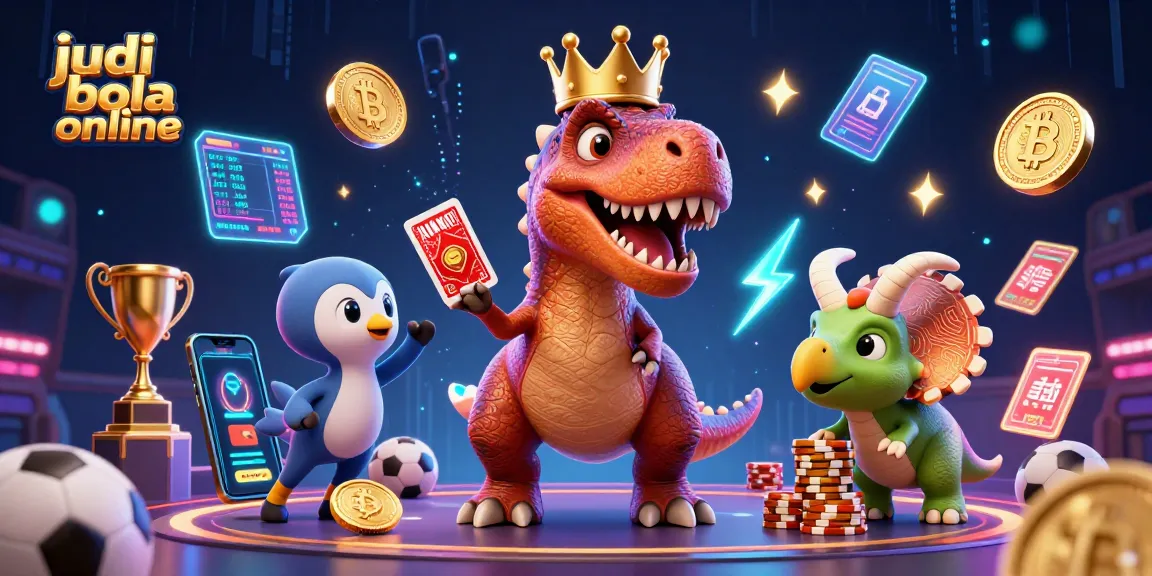Engage with judi bola online where a T-Rex and friends create thrilling sports betting action.