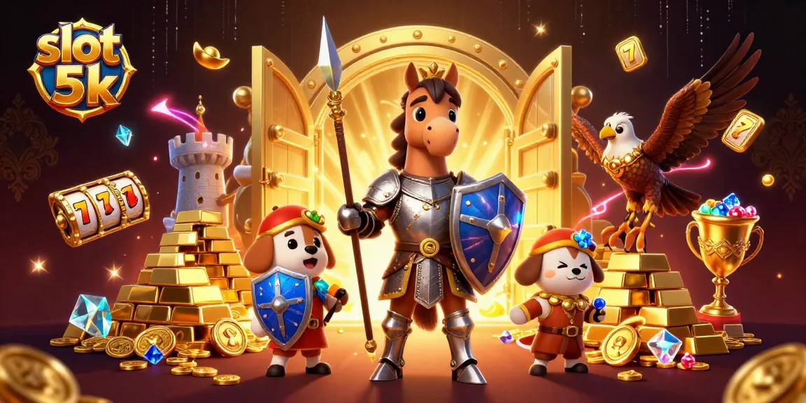 Engage with the thrilling slot 5k experience, highlighted by dynamic gaming elements and treasure.