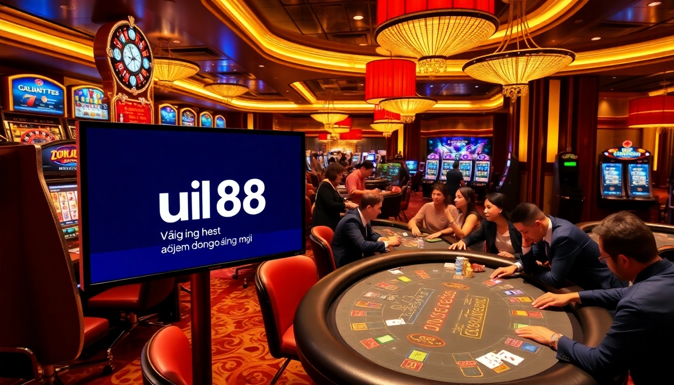 Engage with uu88 đăng nhập at a luxurious casino with vibrant games and exciting gambling action.