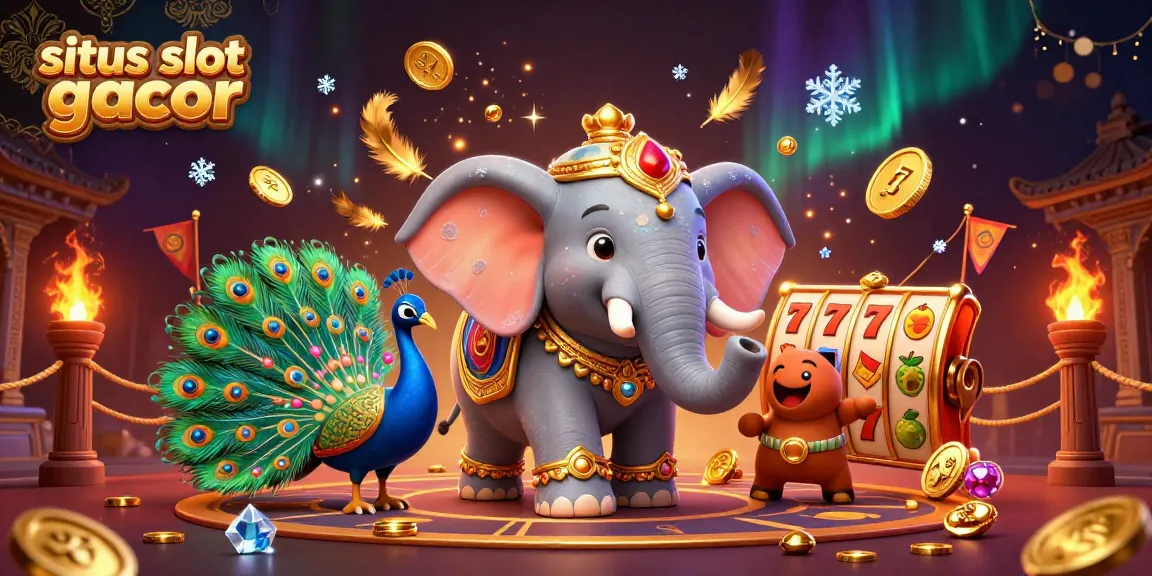 Experience the excitement of situs slot gacor with this dynamic 3D colorful casino illustration.