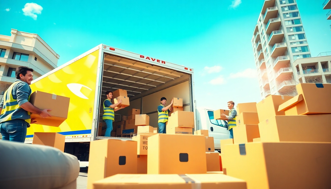 Best movers in Vancouver efficiently handling boxes and furniture in a bustling urban setting.