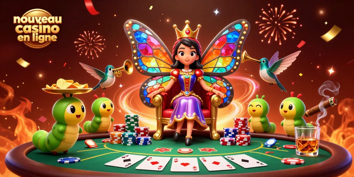 Jouez au nouveau casino en ligne entouré de la reine des papillons et de personnages fascinants.