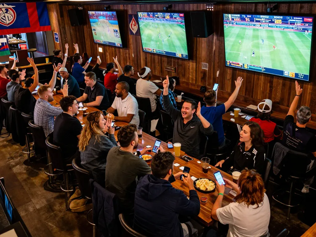 Fans engaged in the hidden wiki tor sports betting during a live game event, showcasing excitement and strategy.
