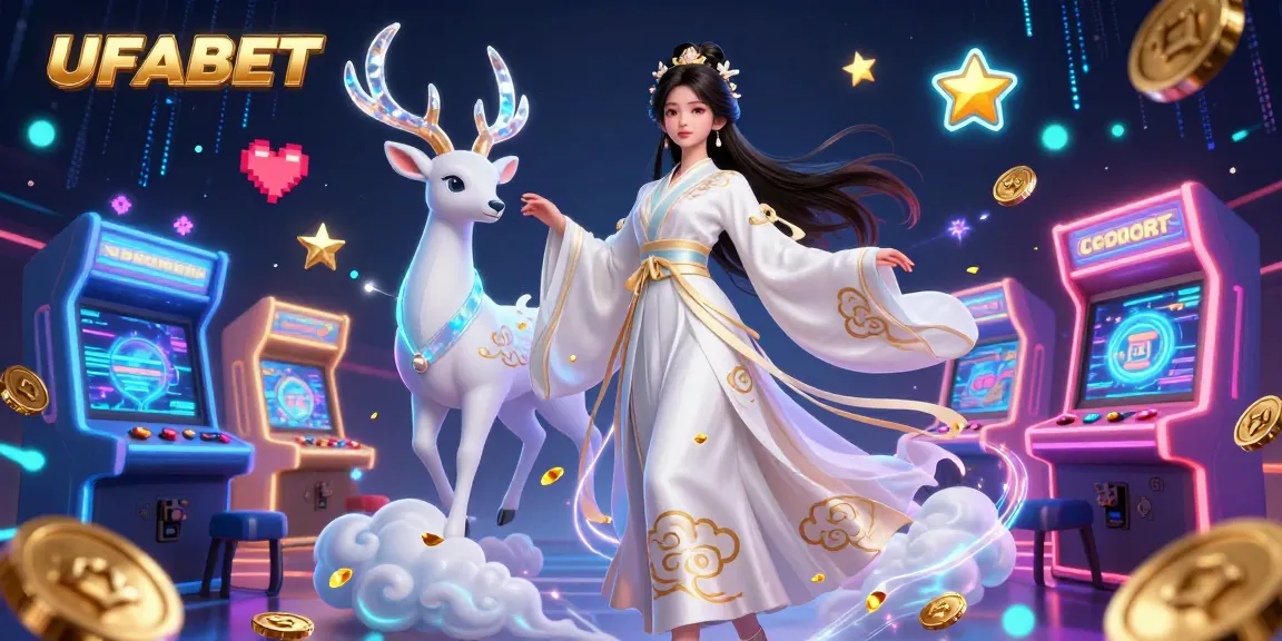 Win at UFABET with this vibrant 3D casino illustration that showcases gaming excitement and action.
