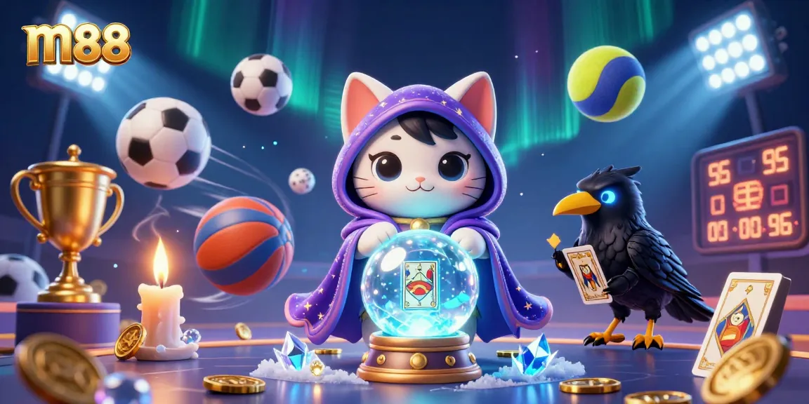 Win big at m88 with immersive gaming experiences featuring a mystic cat and dynamic sports elements.