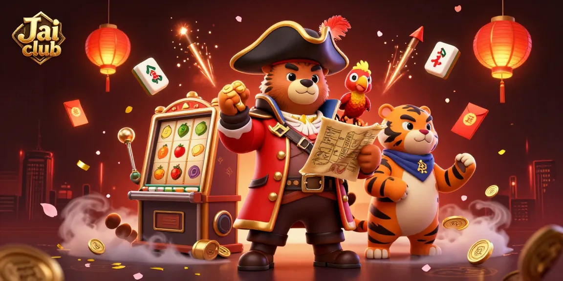 Experience thrilling gameplay at Jai club with the vibrant pirate scene and dynamic slot elements.