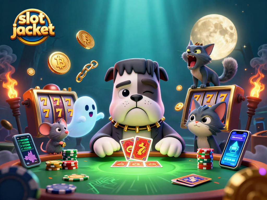 Experience the thrill of the slot jackpot with cartoon characters in an exciting casino showdown.