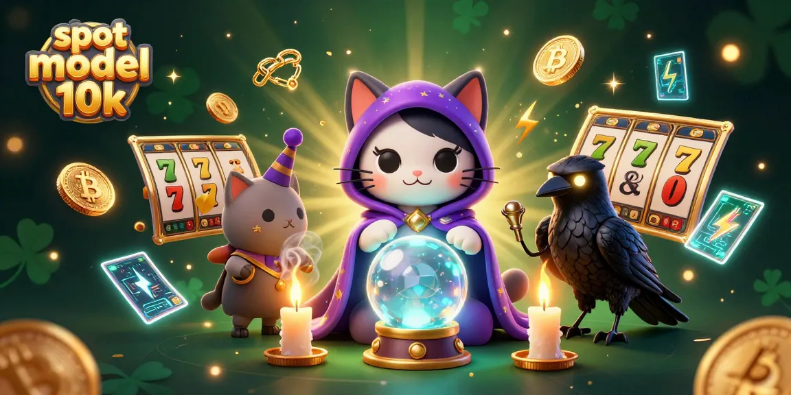 Spin thrilling slot reels at slot modal 10k while enjoying the mesmerizing mystic cat and raven ambiance.
