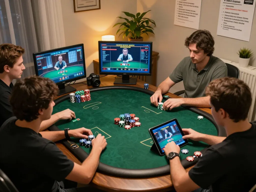Engaging online poker gameplay session showcasing the ok win experience with players actively betting and strategizing.