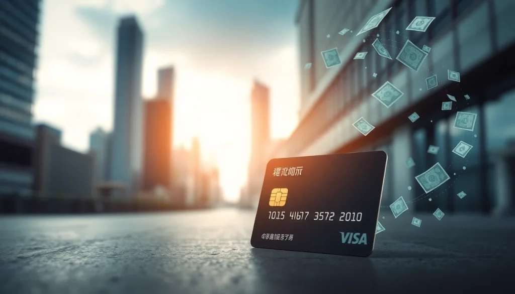 카드깡의 개념을 시각적으로 표현한 신용카드와 금전 거래의 이미지