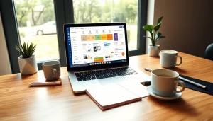 Build your career with a powerful Resume Builder showcased on a modern workspace.