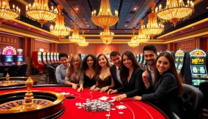 Engaging players at a poker table showcasing xin88hv.club's luxurious casino experience.