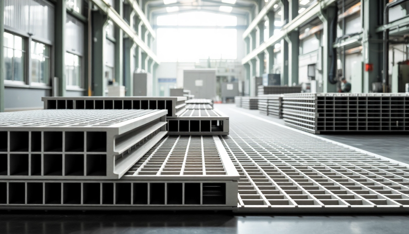 Showcasing strong and versatile GRP Grating Supplier solutions in a professional industrial setting.