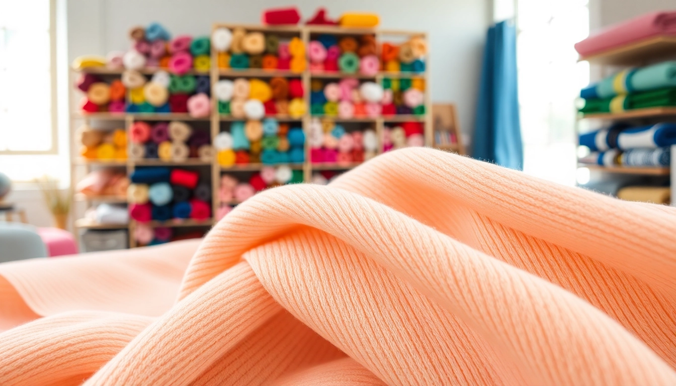 Verschillende ribcord stoffen tonen textuur en kleur in een creatief atelier.