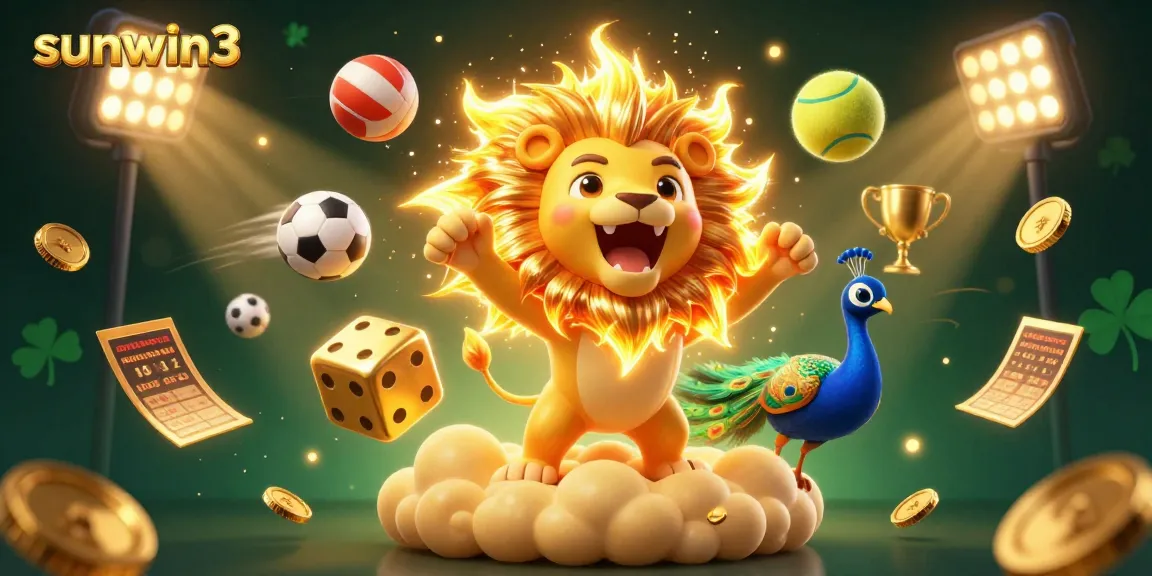 Experience the thrilling sunwin3 gambling action with a dynamic casino illustration full of excitement.