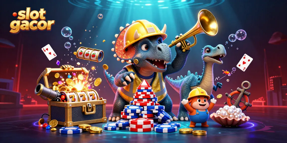 Permainan slot gacor menawarkan peluang jackpot besar dengan simbol menarik dan suasana meriah di lingkungan 3D.